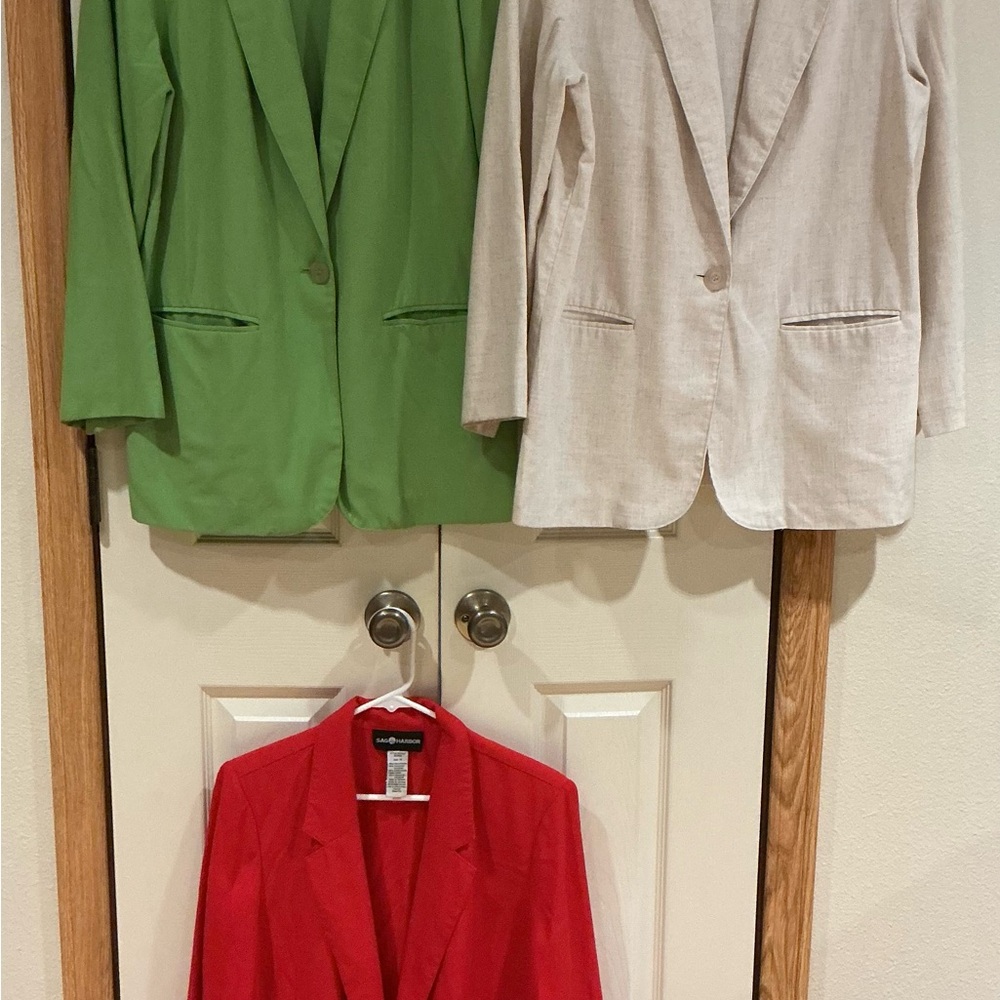 Sag Harbor Blazer Trio - Red, Green, Cream